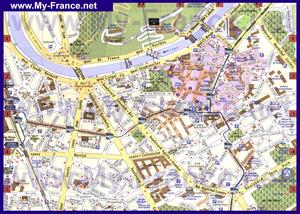 Подробная карта города Гренобль