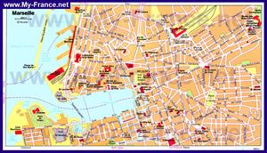 Карта Марселя с достопримечательностями