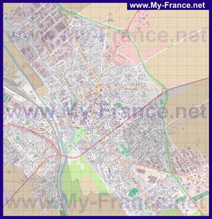 Подробная карта города Шалон-ан-Шампань