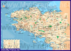 Туристическая карта Бретани